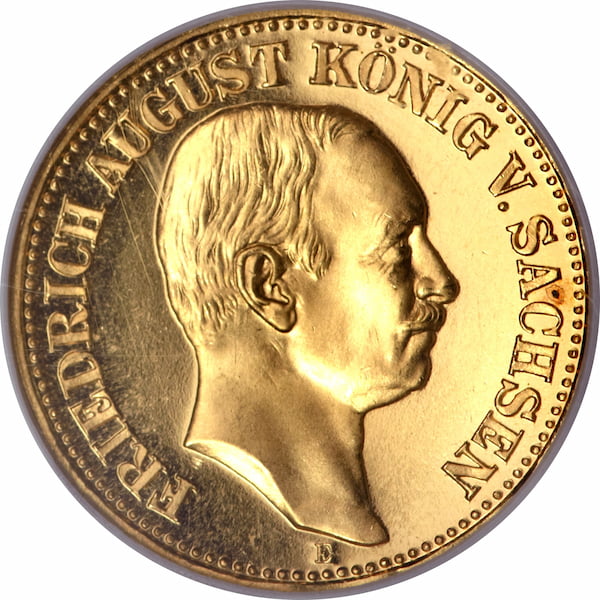 10 Mark Or Friedrich August III 1905 à 1912