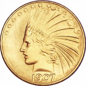 10 dollars indien 1907