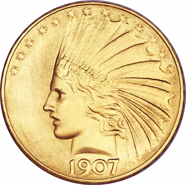 10 dollars indien 1907