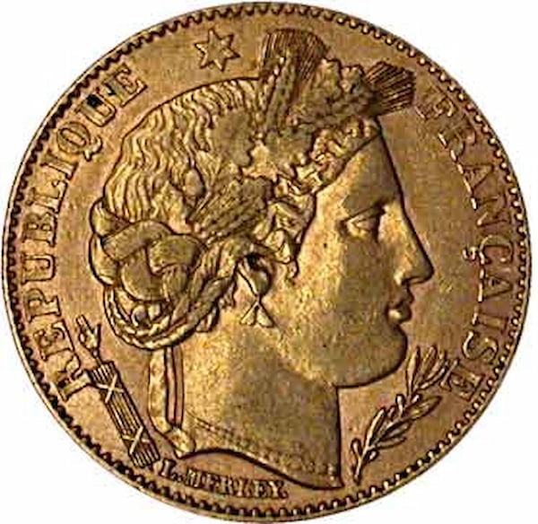 10 francs or cérès