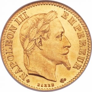 10 francs or napoléon III Lauré