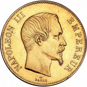 100 francs or napoléon III tête nue