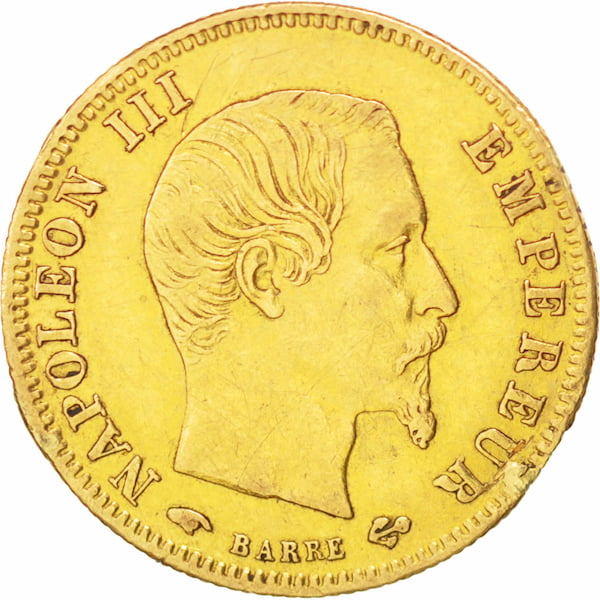 5 Francs Or Napoléon III Grand Module