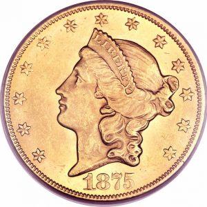 Pièce 20 Dollars Or Liberty 1866 à 1876