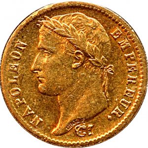 Pièce 20 Francs Or Napoléon Ier 1809 à 1814