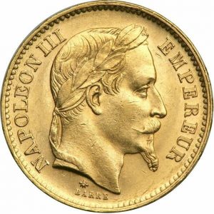 Pièce 20 Francs Or Napoléon III Tête Laurée Recto