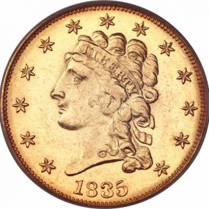 Pièce 2,5 Dollars Or 1834 à 1839