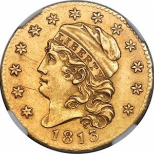 Pièce 5 Dollars Or Liberty 1813 à 1834 Recto