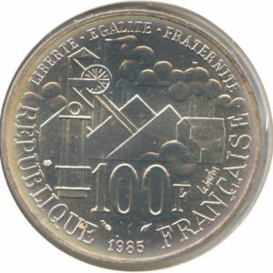 Pièce 100 Francs Emile Zola 1985 Recto