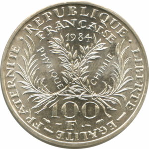 Pièce 100 Francs Marie Curie 1984 Recto