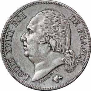 Pièce 2 Francs Louis XVIII Recto