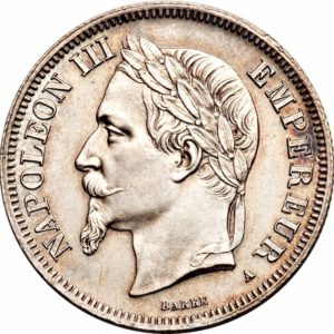 Pièce 2 Francs Napoléon III 1866 à 1870 Recto