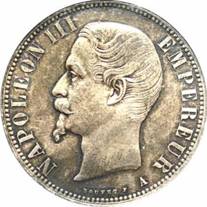 Pièce 5 Francs Napoléon III Tête Nue 1853 à 1859 Recto