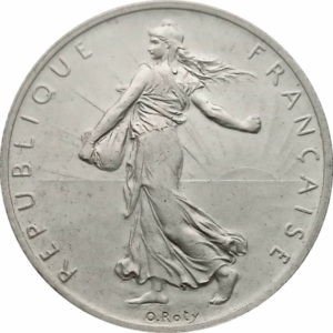 Pièce 2 francs Semeuse 1898 à 1920 recto