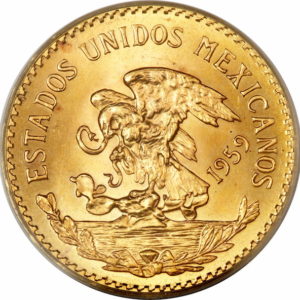 Pièce 20 Pesos Or 1917 à 1959 Recto