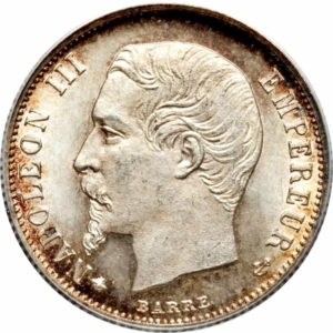 Pièce 50 Centimes Napoléon III 1853 à 1863 recto
