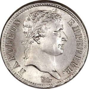 Pièce Argent 1 Franc Napoléon Tête Laurée de 1809 à 1814 recto