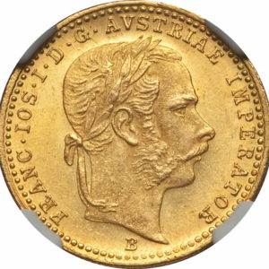 Pièce 1 Ducat Or François Joseph I 1866 Recto