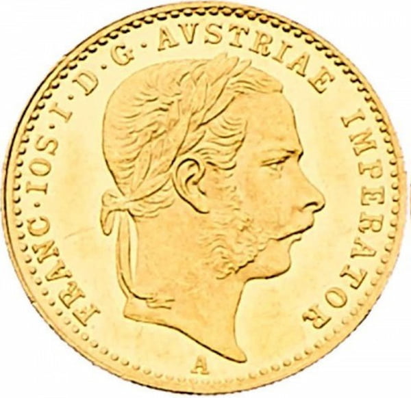 Pièce 1 Ducat Or Franz Joseph I 1867 à 1872 Recto