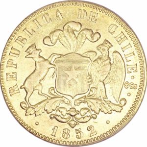 Pièce 10 Pesos Or 1851 à 1892 Recto