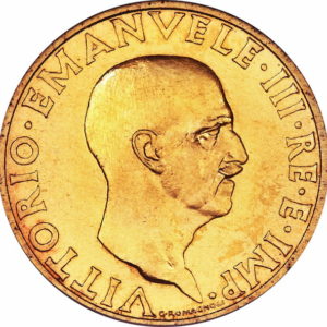 Pièce 100 Lires Or Victor Emmanuel III 1936 Recto