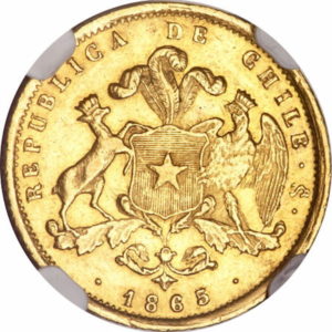 Pièce 2 Pesos Or 1856 à 1875 Recto