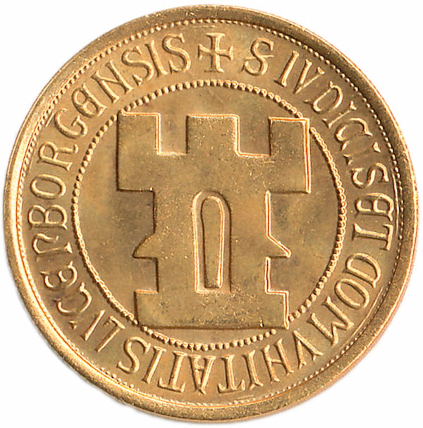 Pièce 20 Francs Or 1963 Millénaire du Luxembourg Verso
