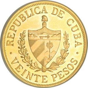 Pièce 20 Pesos Or 1915 Recto