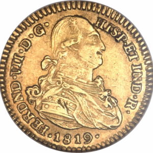 2 Escudos Or Ferdinand VII Colombie 1808 à 1819