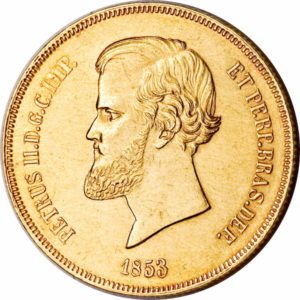 20000 Reis Or Pedro II 1853 à 1889