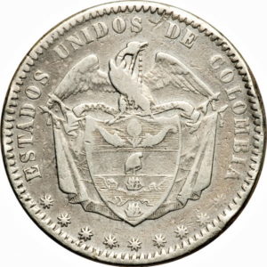 Pièce 1 Peso Or Colombie 1862-1863-1864