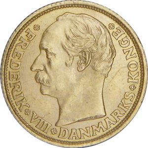 Pièce 10 Kroner Or 1908 à 1909