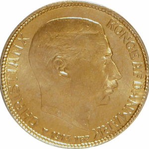 Pièce 10 Kroner Or 1913 à 1917