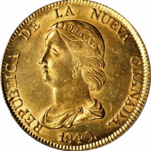 Pièce 16 Pesos Or Colombie 1837-1849