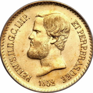 Pièce 20000 Reis Or Pedro II 1849 à 1852