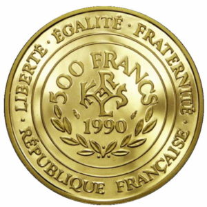 Pièce 500 Francs Or Charlemagne 1990