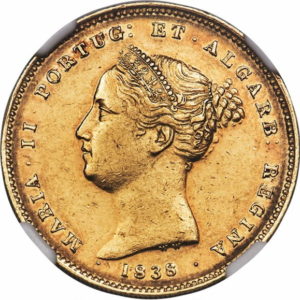 Pièce 5000 Reis Or 1838 et 1845
