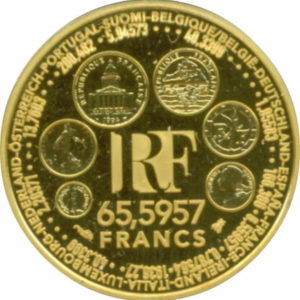 Pièce 65 5957 Francs Or Europa 1999 recto