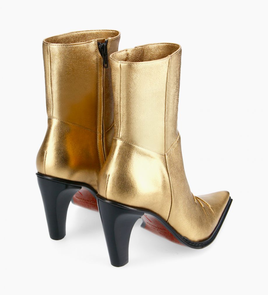 bottine-western-a-talon-west-85-cuir-metallise-or