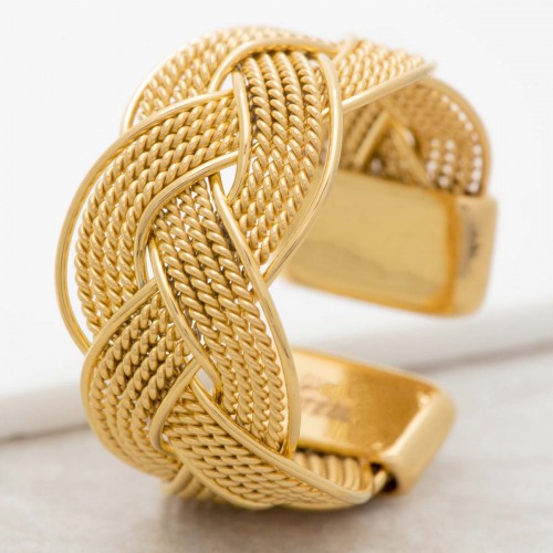 natane-gold-bague-jonc-reglable-tresse-acier-dore