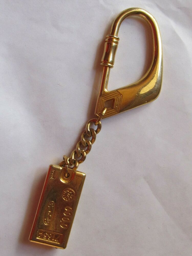 Rare Porte clef RENAULT lingot d'or 71854 doré.jpeg