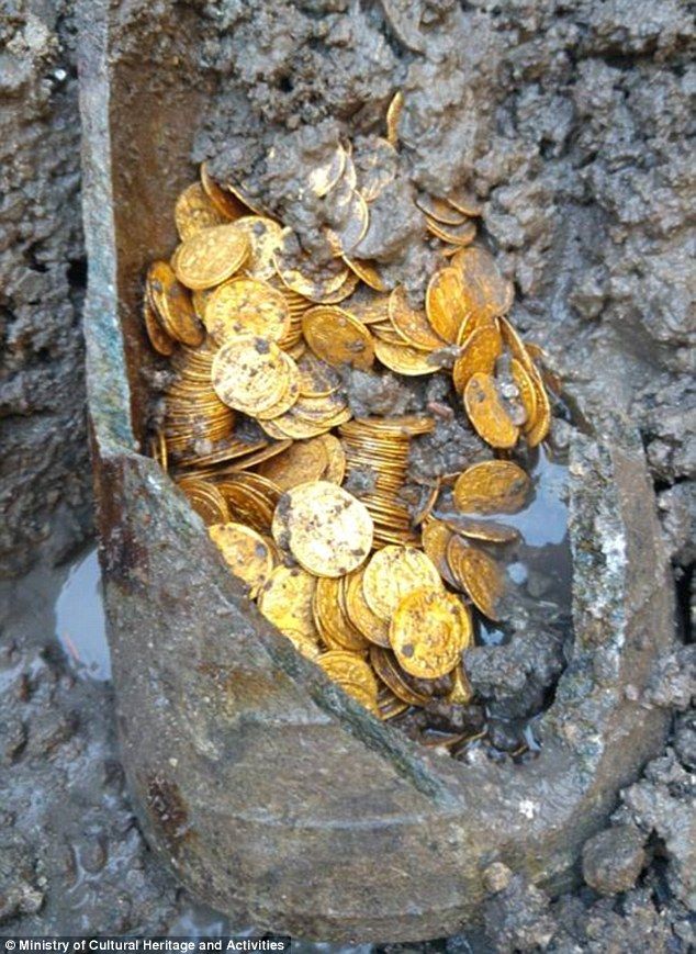 Huge cache of pristine 5th-century gold coins is found under theatre