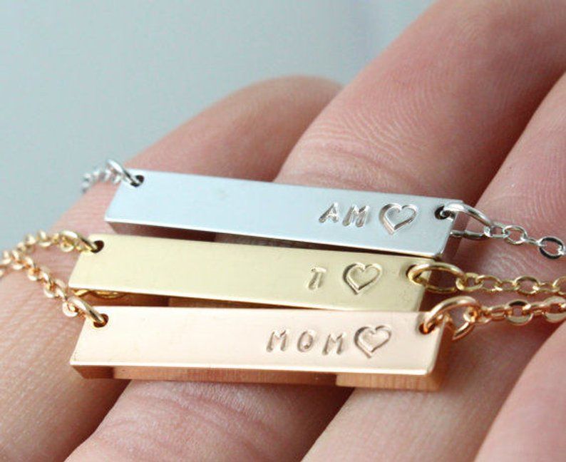 Nom Collier-or rose_or blanc bar Collier-or bar _ Etsy France Nom Collier-or rose_or blanc bar Collier-or bar _ Etsy France