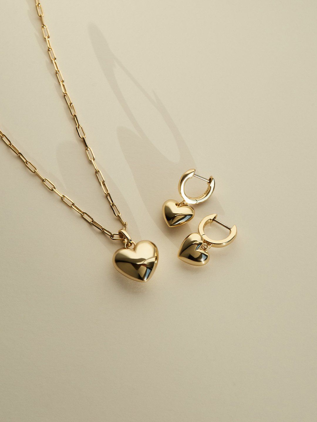 Puffed Heart Hoops - Jessica