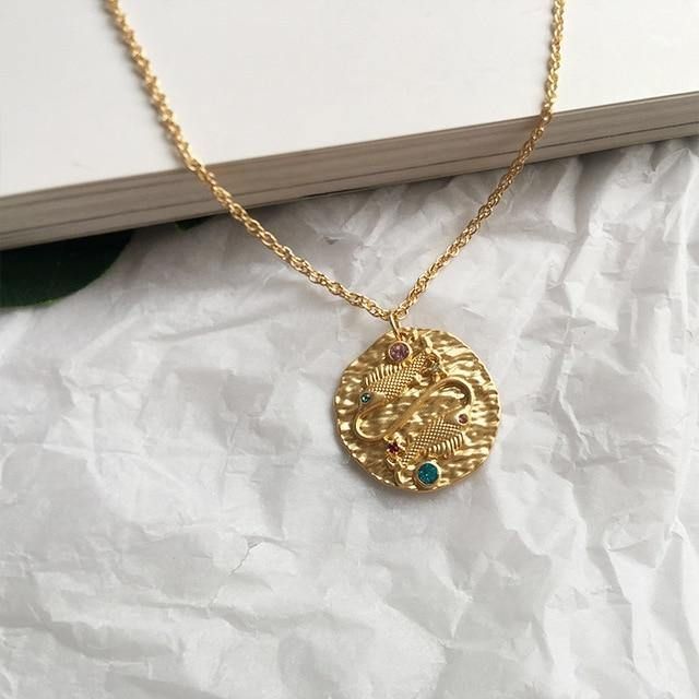 Zodiac Pendant Necklace - Pisces