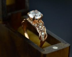 2 Carat White Sapphire with Diamonds Accent Stones in 10K Rose Gold Engagement Ring Anniversary Promissory Ring Giliarto White Stone - 4_25.jpeg