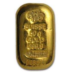 50 gram Gold Bar - PAMP Suisse (Cast w_Assay)