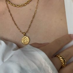 Croissant Ring + Angel Coin + Vintage Rope