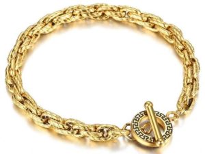 Luxury Gold Link Bracelet - TBS012 Gold _ 10inch.jpeg