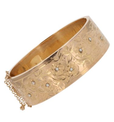 bracelet-jonc-or-rose-ancien-a-decor-floral-et-ses-perles-fines-p-image-105951-grande